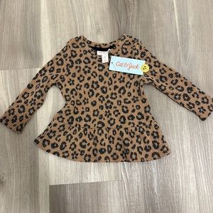 NWT‼️ Animal Print Peplum Top